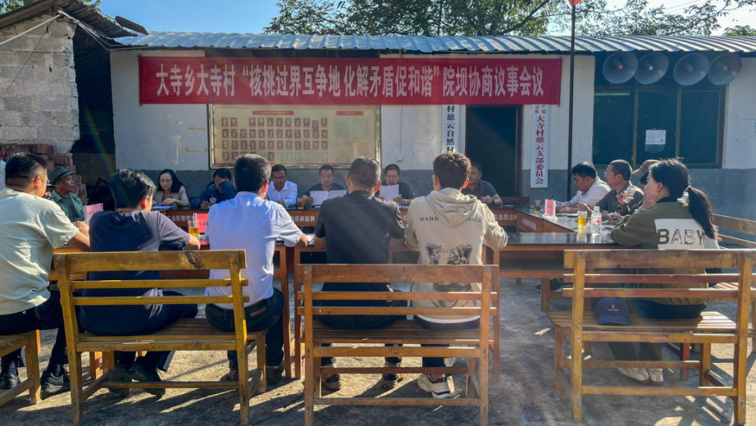 2024年10月,“核桃过界互争地 化解矛盾促和谐”为主题的院坝协商会议在大寺乡大寺村慈云自然村活动场所拉开了序幕.jpg